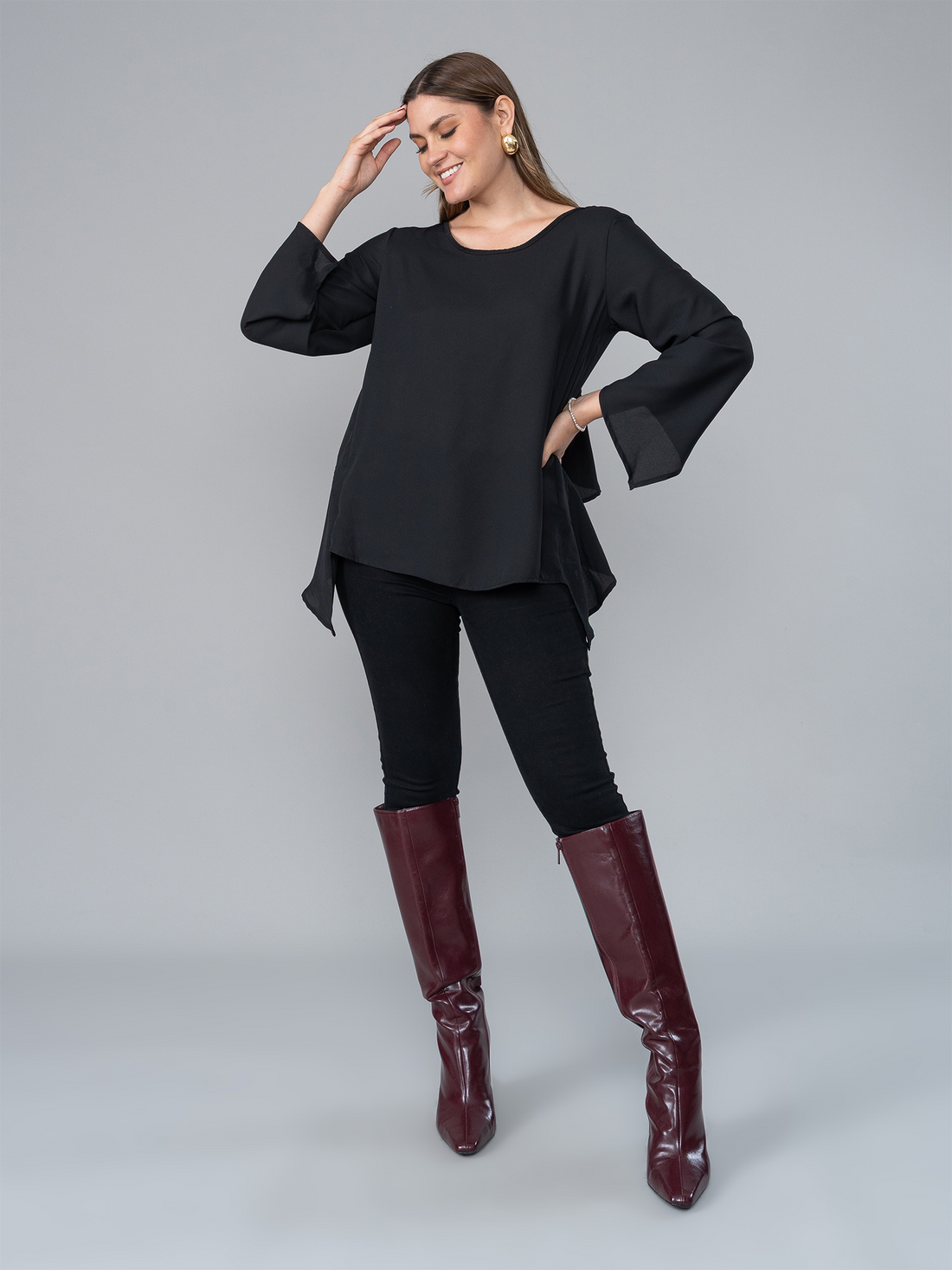 Blusa Lota Negra en Gasa