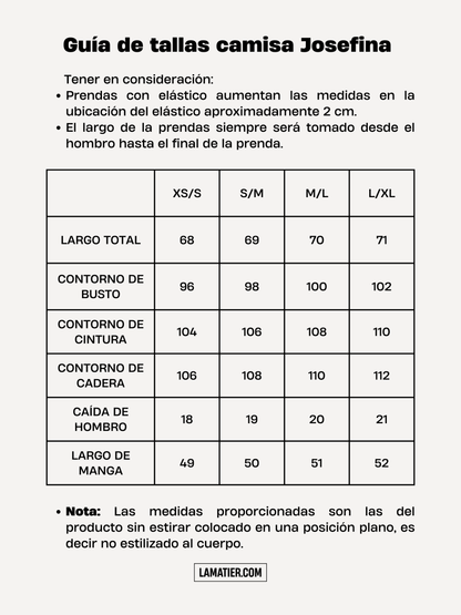 Camisa Josefina Básica Rayas Celeste - CAMISA de La Matier