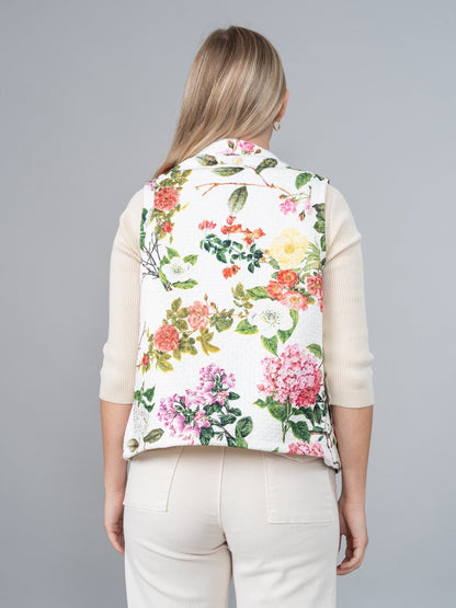 Chaleco Anastasia Estampado Rosa en Samira - Chaleco de La Matier