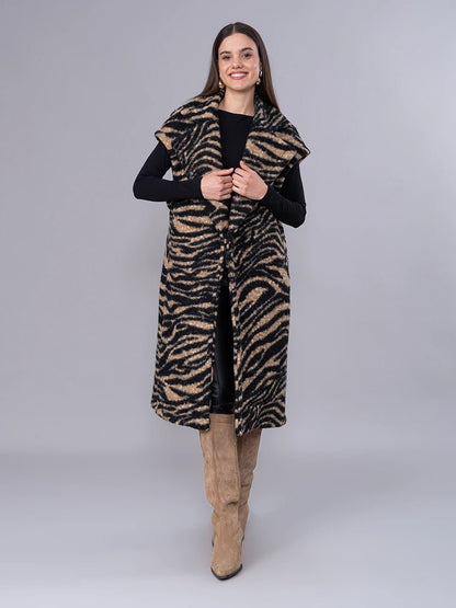 Chaleco Leticia Animal Print - Chaleco de La Matier
