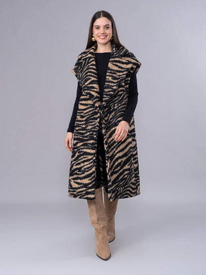 Chaleco Leticia Animal Print - Chaleco de La Matier
