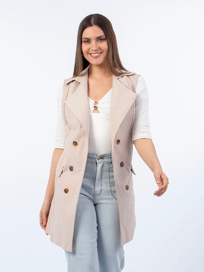 Chaleco Trench Beige