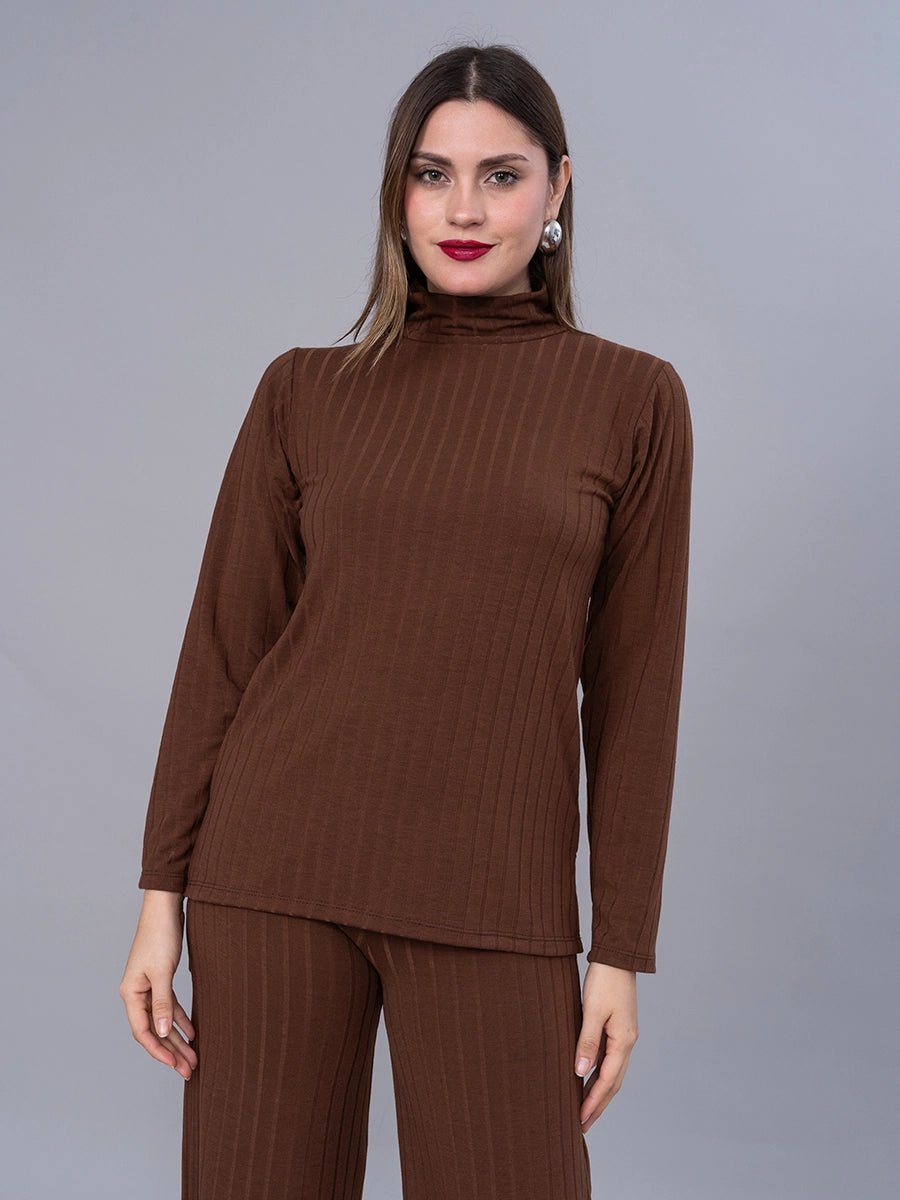 Polo Manga Larga Celia Chocolate