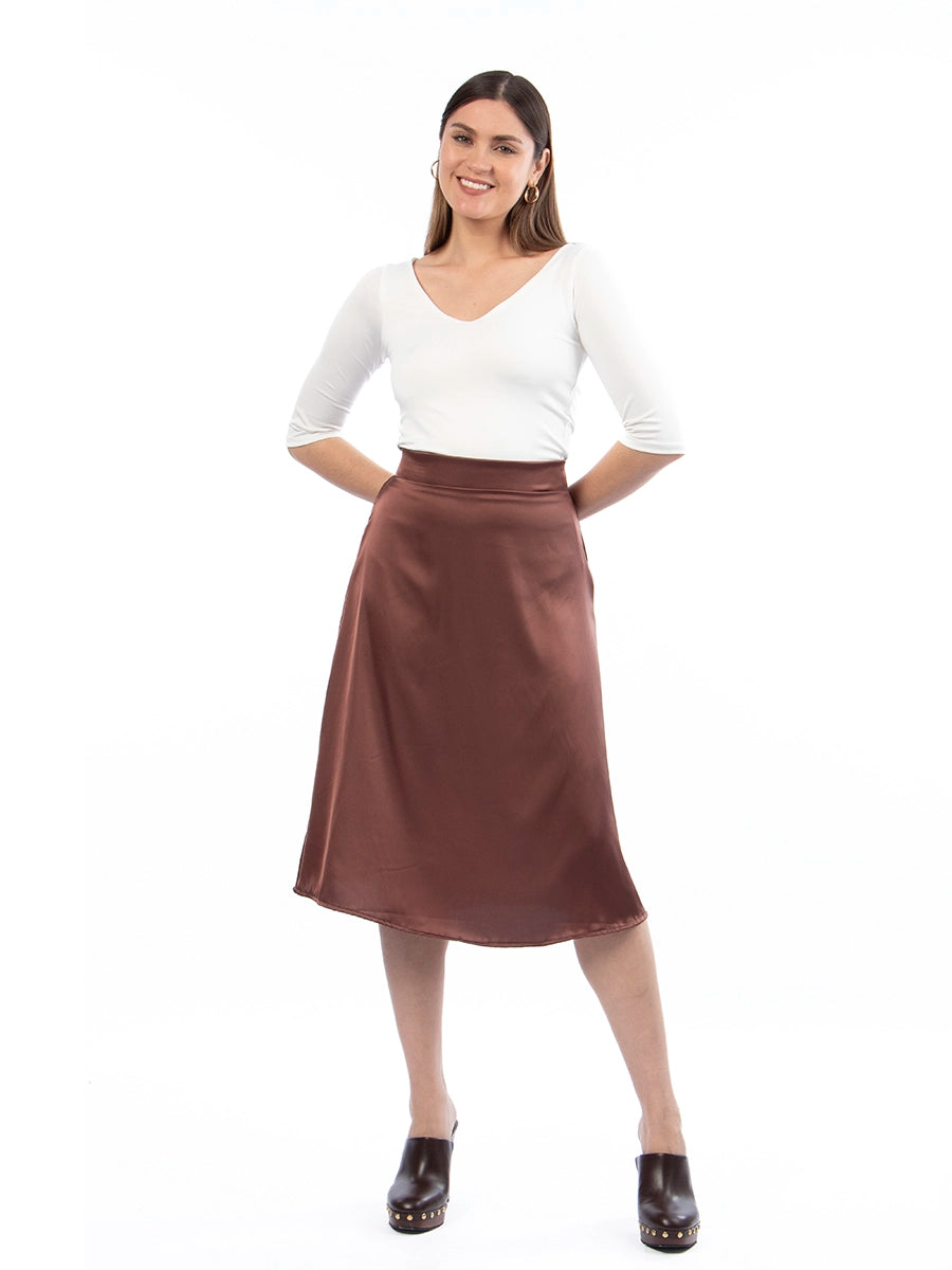 Falda Lira Marrón
