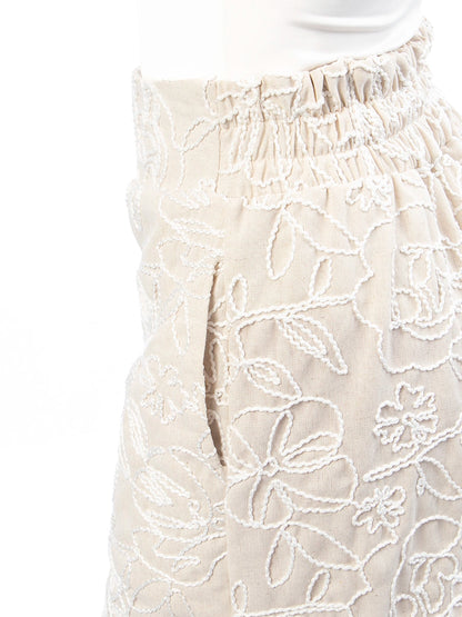 Palazzo Bordado Naty Beige