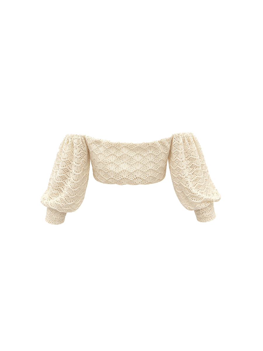 Top Tejido Pao Crema