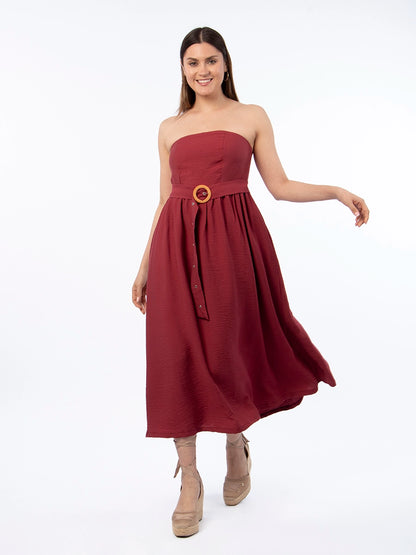 Vestido Elsa Borgoña