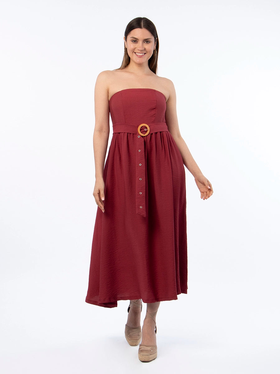 Vestido Elsa Borgoña