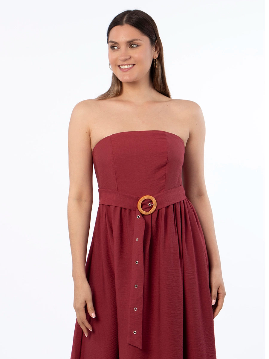 Vestido Elsa Borgoña