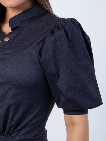 Vestido Chambray Azul Alina