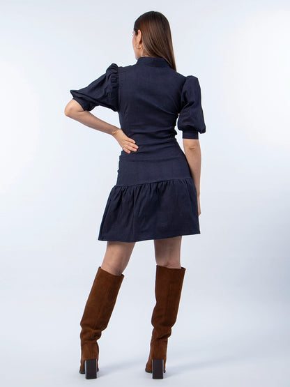 Vestido Chambray Azul Alina