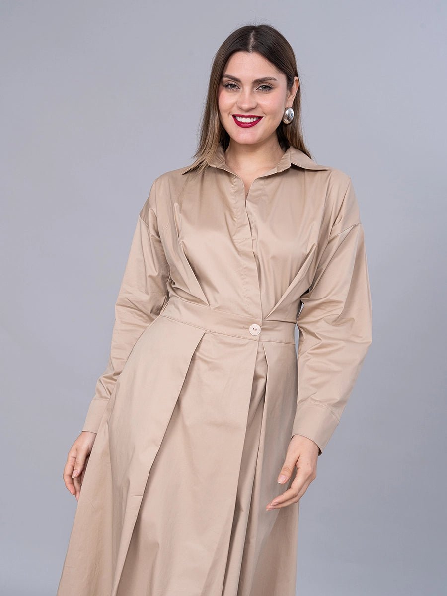 Vestido Renata Beige - Vestido de La Matier