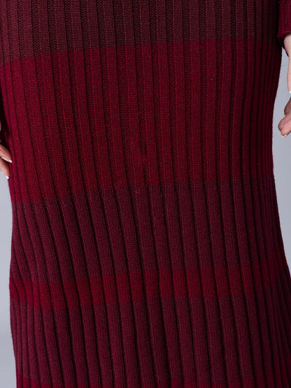 Vestido Tejido Allegra Borgoña - Vestido de La Matier