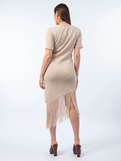 Vestido Tejido Fiorella Beige