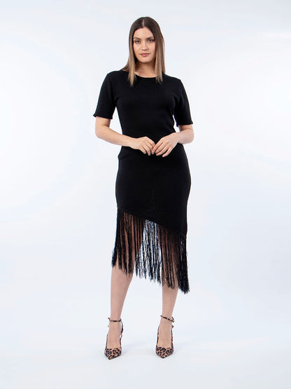 Vestido Tejido Fiorella  Negro