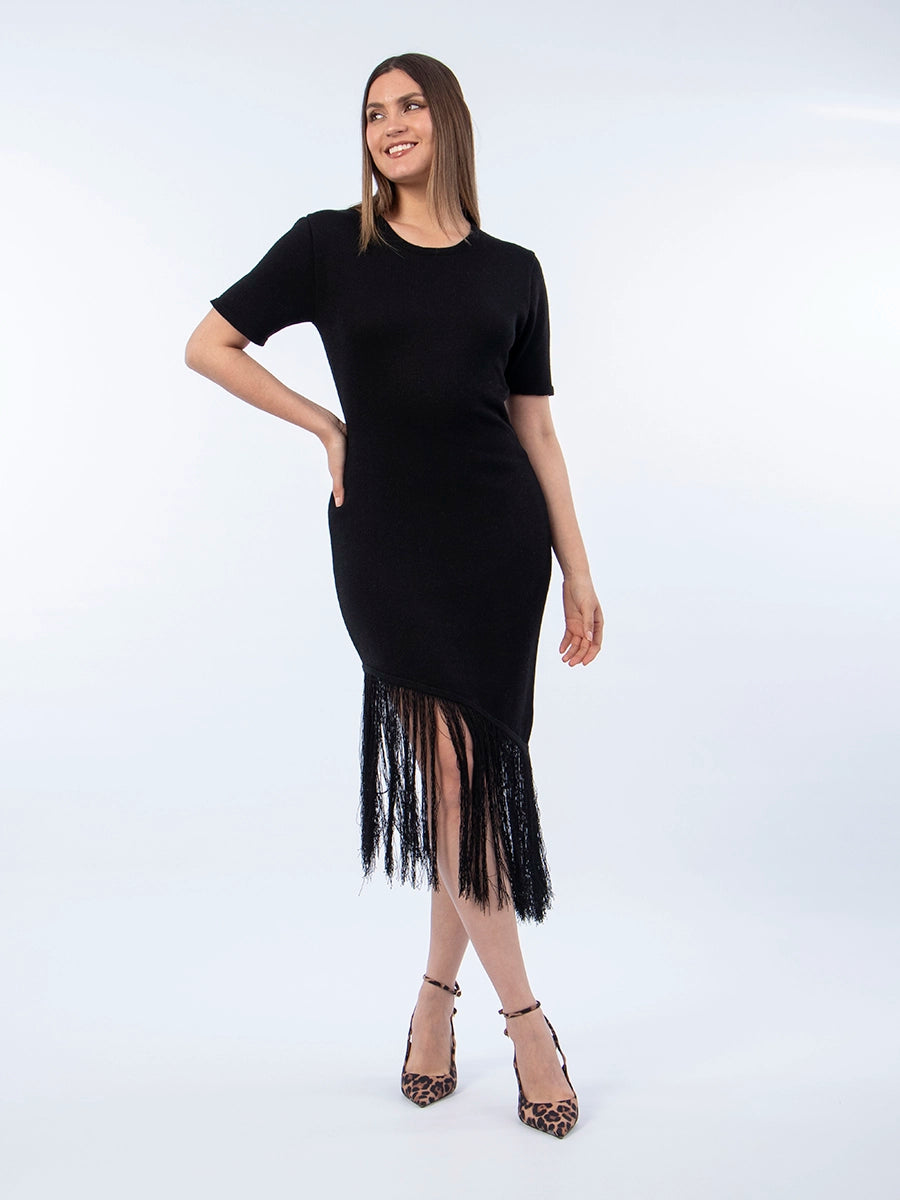 Vestido Tejido Fiorella  Negro