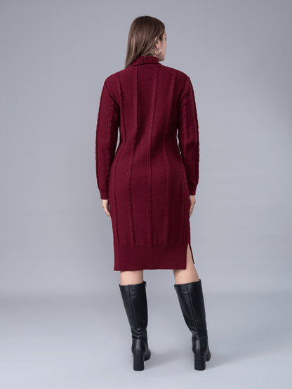 Vestido Tejido Silvana Guinda - Vestido de La Matier