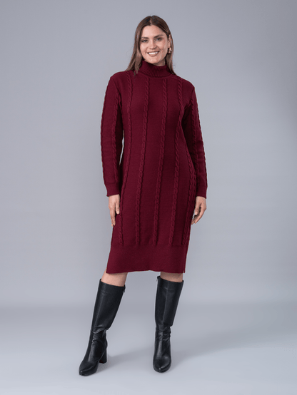 Vestido Tejido Silvana Guinda - Vestido de La Matier