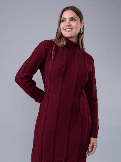 Vestido Tejido Silvana Guinda - Vestido de La Matier