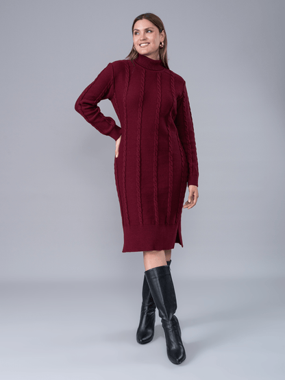 Vestido Tejido Silvana Guinda - Vestido de La Matier