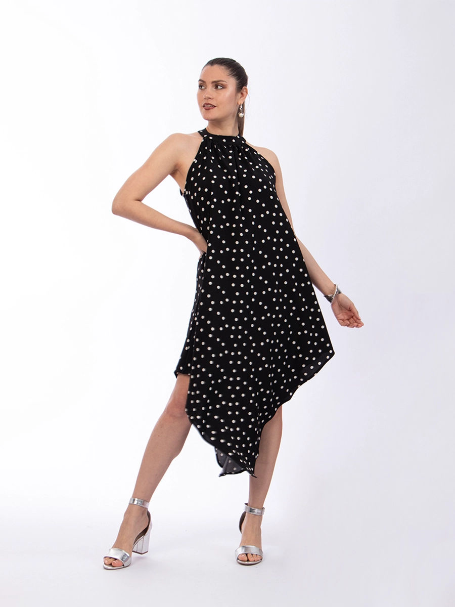 Vestido Fátima Puntos Blanco