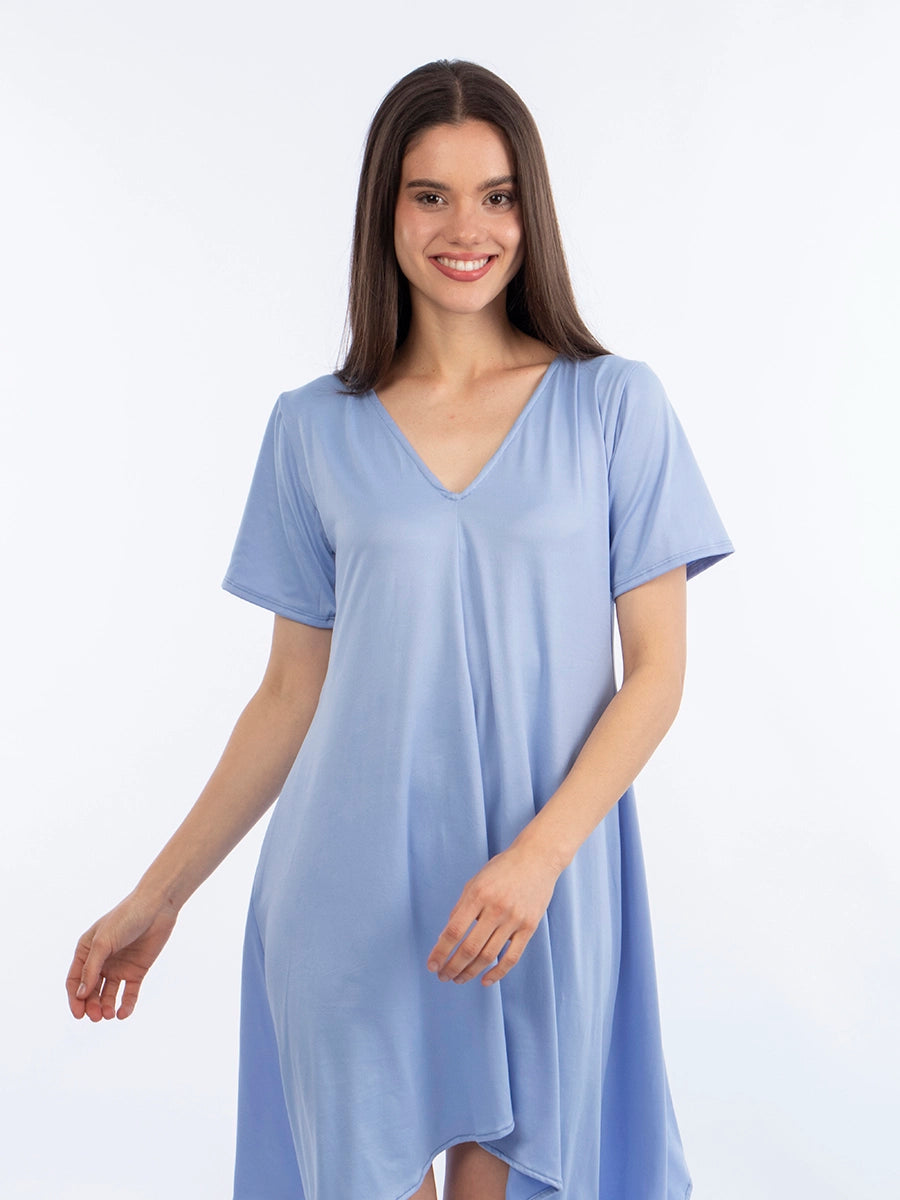 Vestido Básico en Tuvalu Celeste